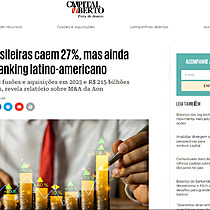 M&As brasileiras caem 27%, mas ainda lideram ranking latino-americano